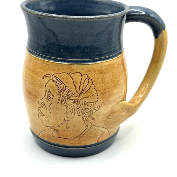 Eugene Pottery Mug-Signed Winton & Rosa Eugene-South Carolina Folk Art-10/92 - Picture 1 of 5